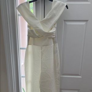 H&M off white jumpsuit